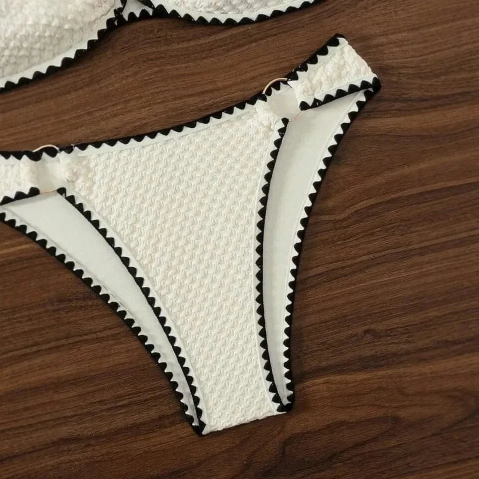 Sexy Trendy Ladies High Waisted Bikini Set Tummy Control Swimwear Breathable Quick Dry Stylish Beachwear Pool Party Outfit 2026 - A-1 Thread Vault
