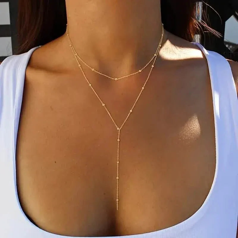 Sexy Tribal Style Iron Chain with Dangling Tassel Pendant - A-1 Thread Vault