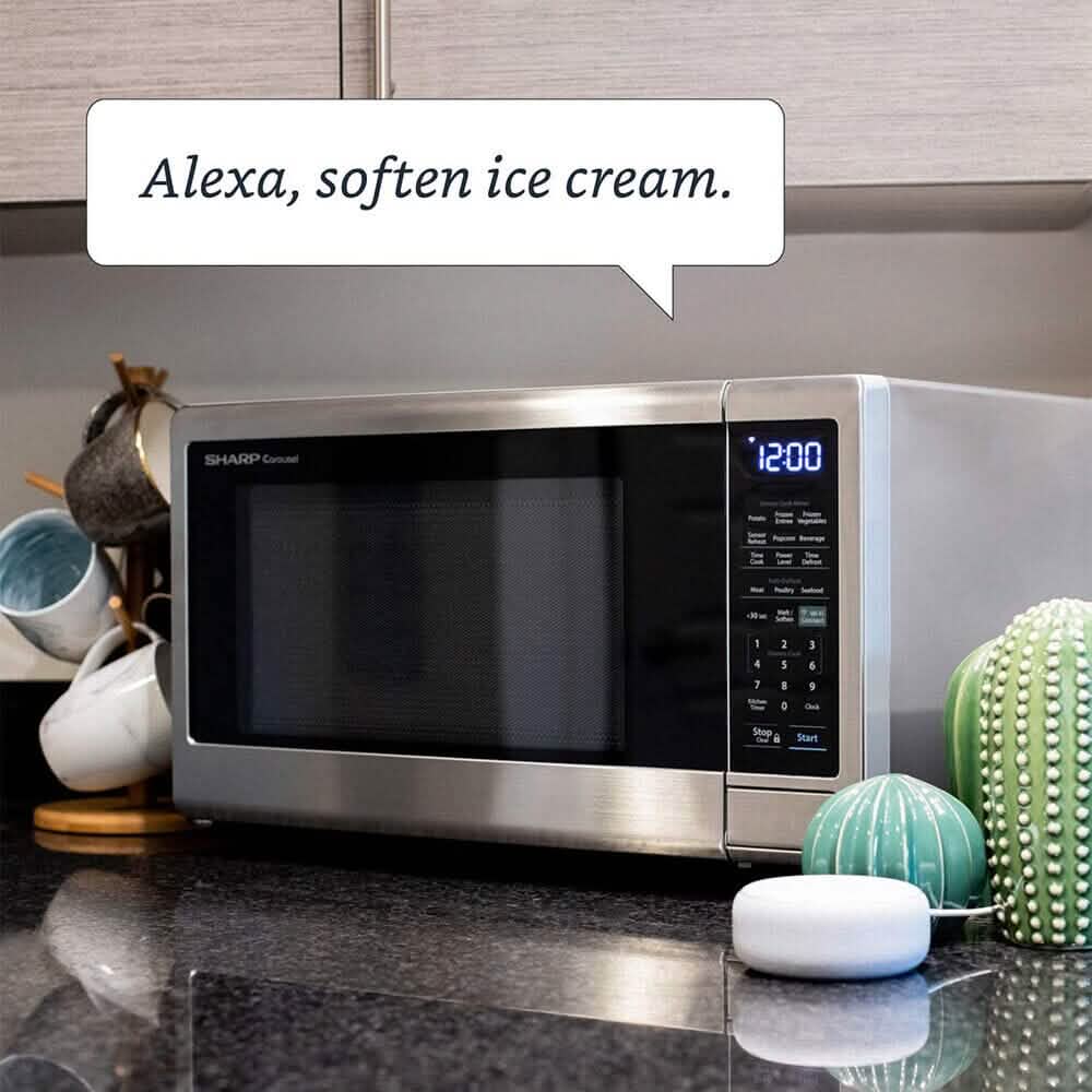 Sharp 1.4-Cu. Ft. Countertop Microwave with Alexa-Enabled Controls - A-1 Thread Vault