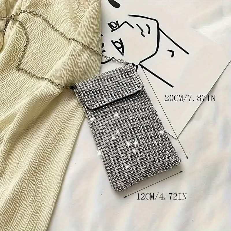 Shimmering Bling Rhinestone Crossbody Purse - A-1 Thread Vault