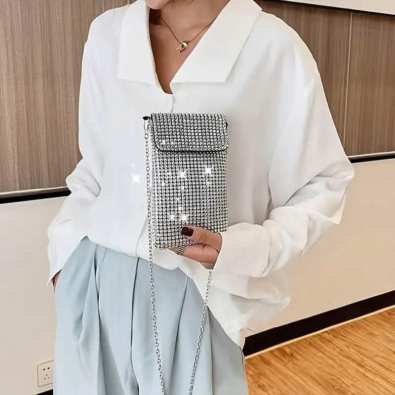Shimmering Bling Rhinestone Crossbody Purse - A-1 Thread Vault