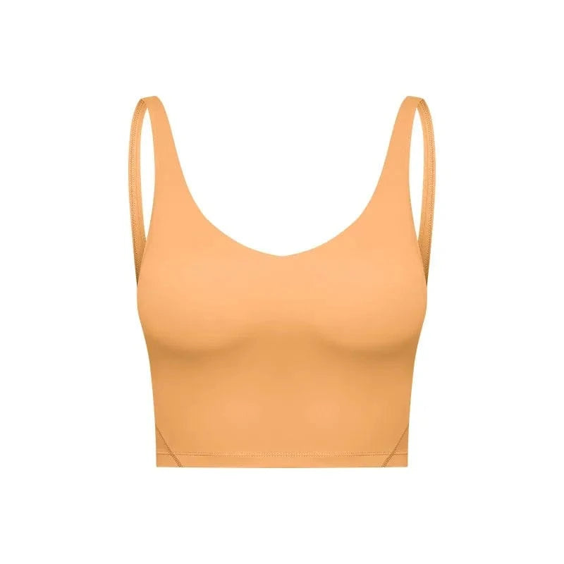 SHINBENE Women's V-neck Slimming Fitness Long-sleeve Padded Short-sleeve Sports Bra Yoga Bra Classic Athletic Tank Top - A-1 Thread Vault
