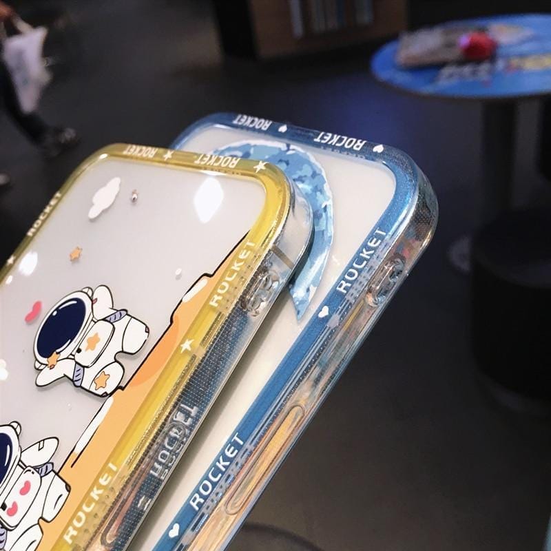 Shockproof Cartoon Astronaut iPhone Case - A-1 Thread Vault