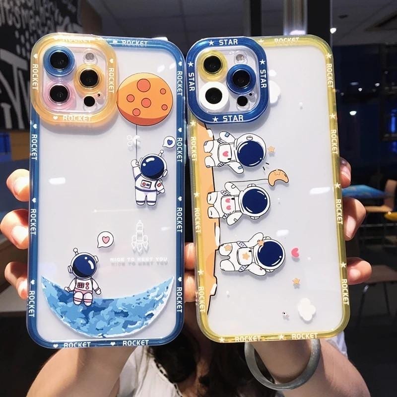 Shockproof Cartoon Astronaut iPhone Case - A-1 Thread Vault