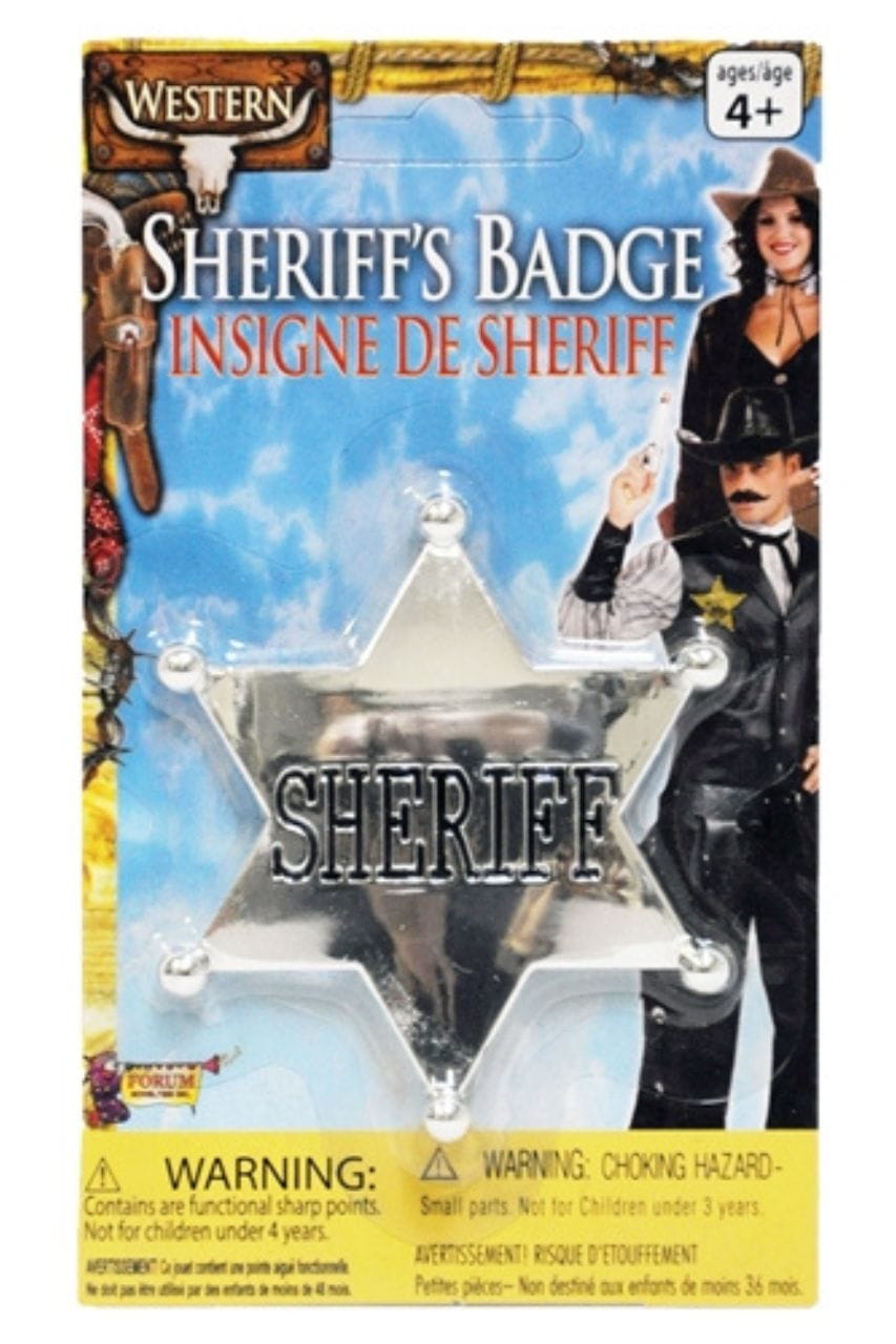 Silver Sheriff's Badge Costume Accessory - A-1 Thread Vault