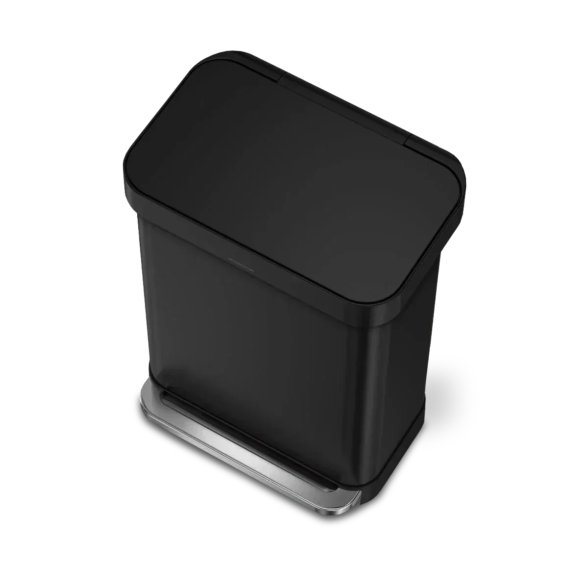 simplehuman 55-Liter Matte Black Indoor Kitchen Hinged Lid Trash Can - A-1 Thread Vault