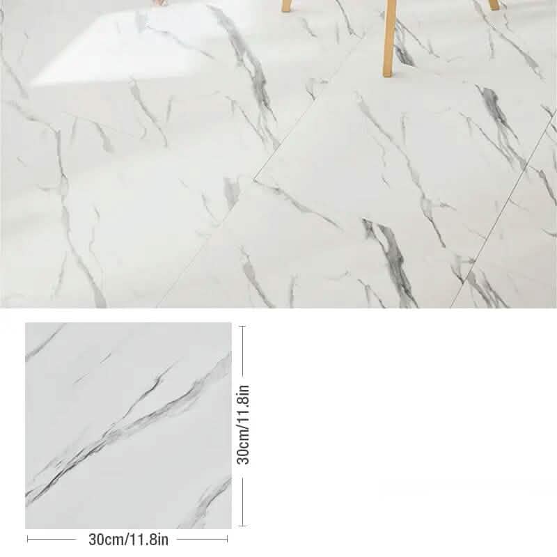 Simulated Thick Marble Tile Floor Self-adhesive Sticker - A-1 Thread Vault