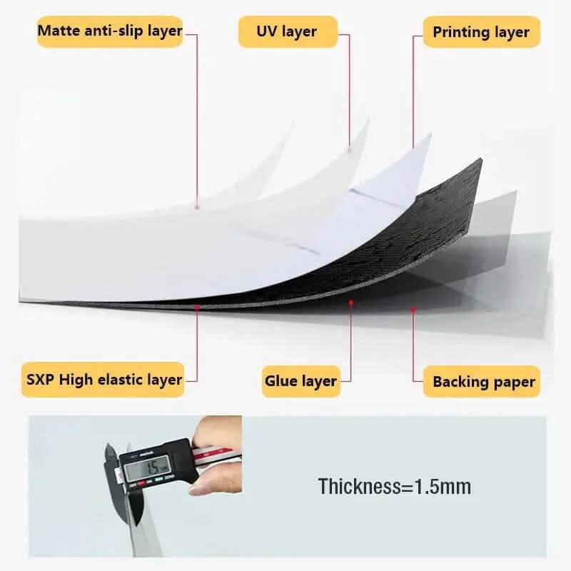 Simulated Thick Marble Tile Floor Self-adhesive Sticker - A-1 Thread Vault