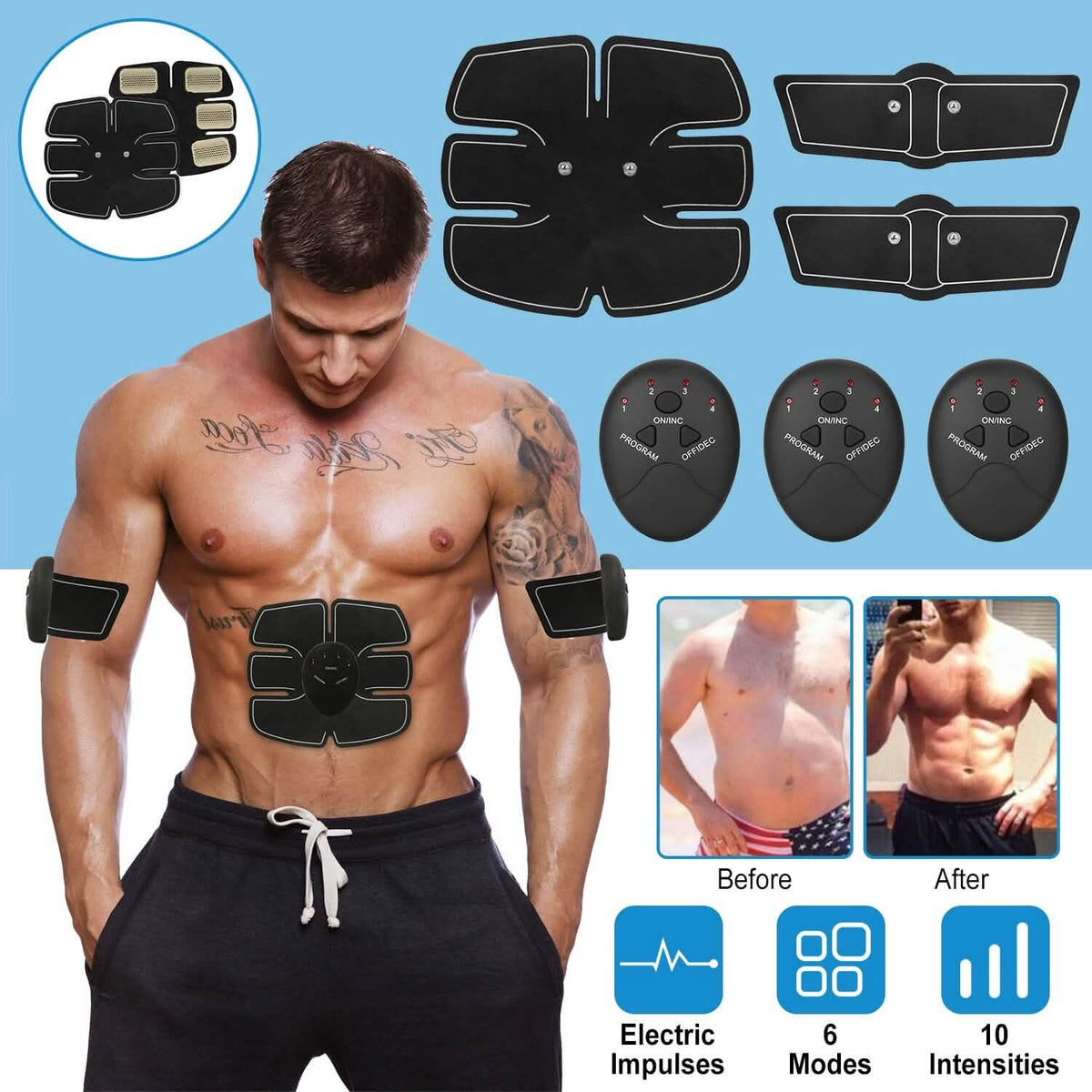 Smart Abs Stimulator Muscle Toning Belt Trainer - A-1 Thread Vault