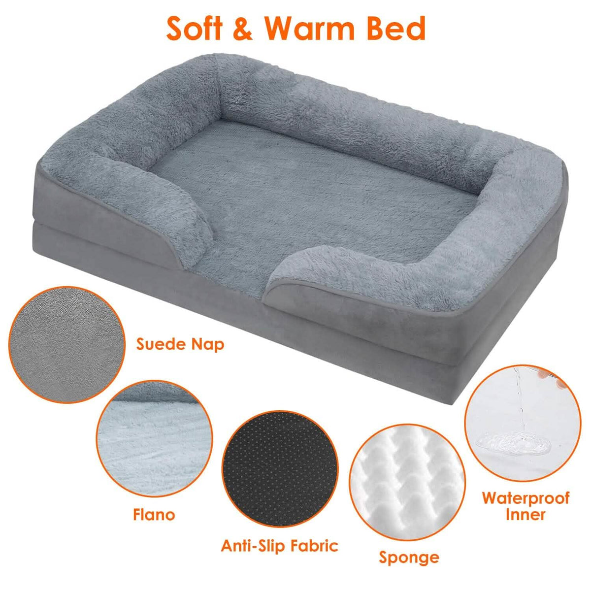 Soft Warm Plush Puppy Cozy Nest Sofa Non-Slip Bed Cushion Mat - A-1 Thread Vault