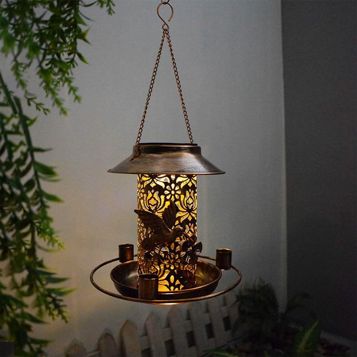Solar Decorative Hanging Bird Feeder Lantern - A-1 Thread Vault