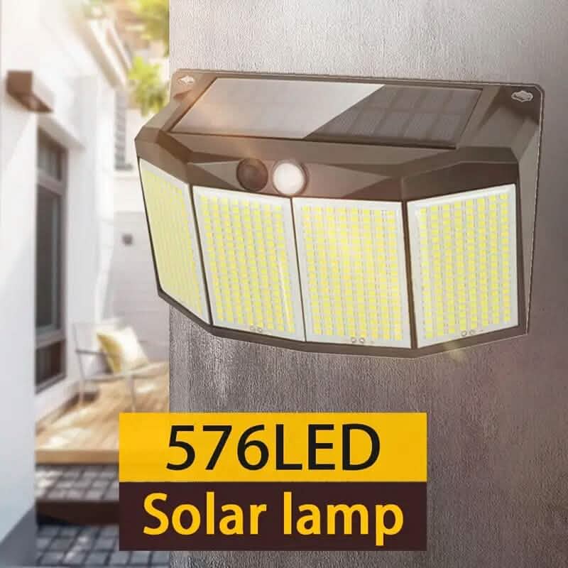 Solar Lights Outdoor 576 LED with Lights Reflector and 3 Lighting Modes - A-1 Thread Vault