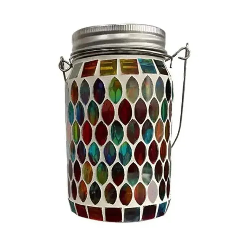 Solar Mosaic LED Waterproof Outdoor Hanging Lanterns - A-1 Thread Vault