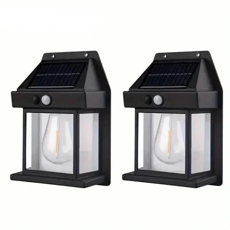 Solar-Powered Motion-Sensor Outdoor Wall Light - A-1 Thread Vault