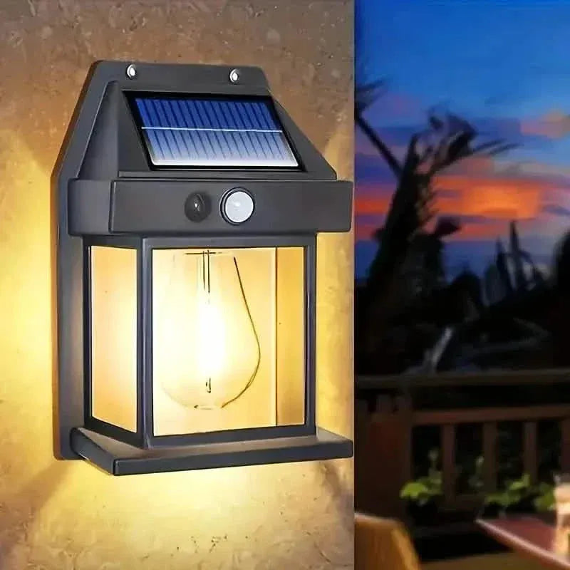 Solar-Powered Motion-Sensor Outdoor Wall Light - A-1 Thread Vault