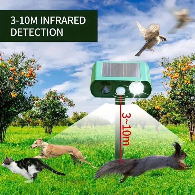 Solar Ultrasonic Animal Repeller with Motion Detector - A-1 Thread Vault