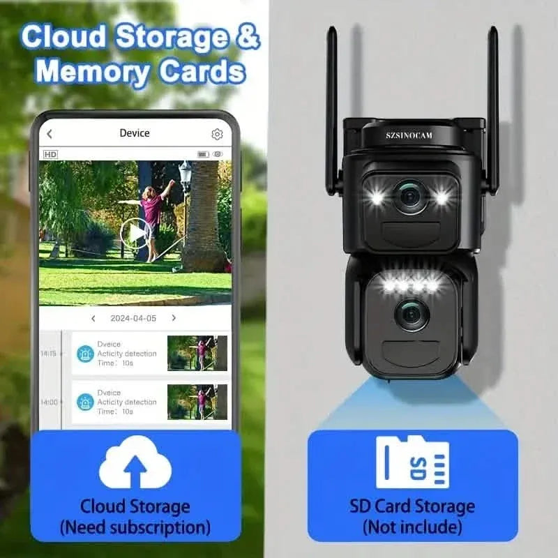 Solar WiFi Security Camera – 360° View, 10x Zoom, Night Vision & Motion Detection - A-1 Thread Vault