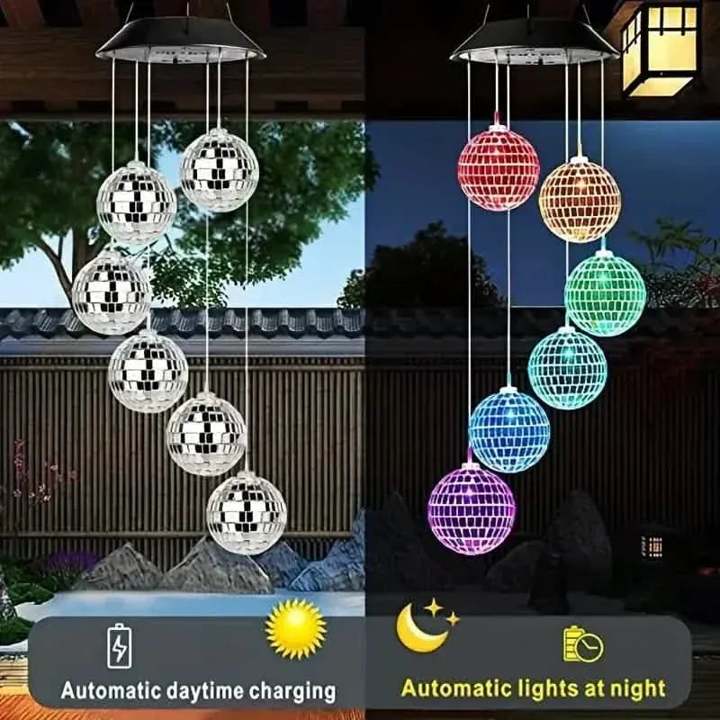 Solar Wind Chimes Light - Mobile Hanging LED Light, Color Changing Wind Chime - A-1 Thread Vault
