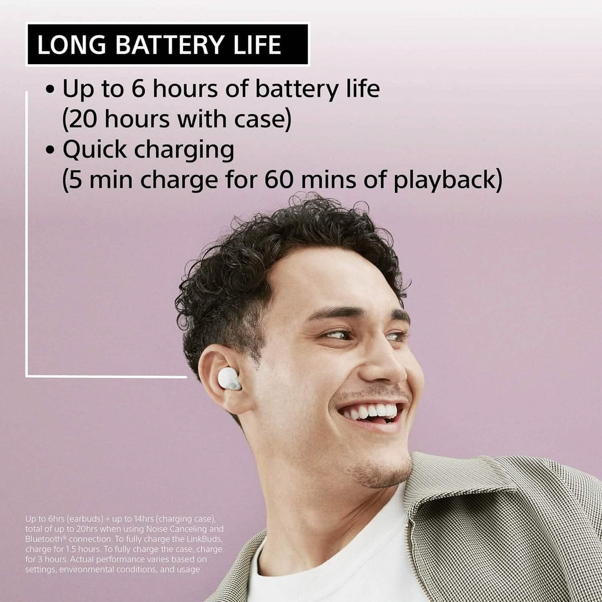Sony LinkBuds S Truly Wireless Noise Canceling Earbud Headphones with Alexa Built-in (Refurbished) - A-1 Thread Vault