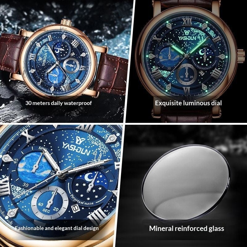 Sophisticated Mens Watch With A Vast Starry Sky Design - A-1 Thread Vault