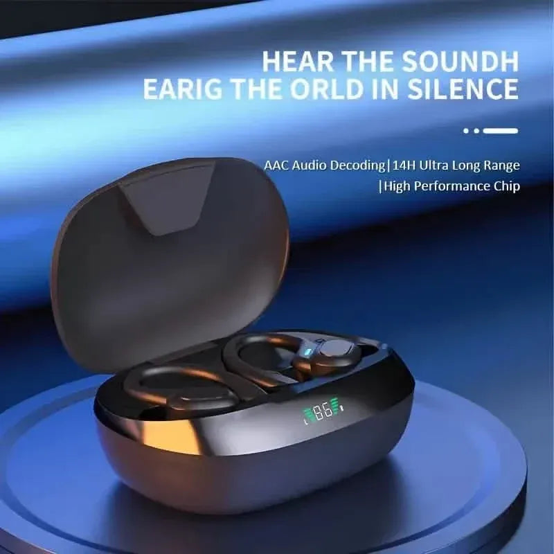 SP16 Wireless Earbuds Headphones with Microphone, Sports Earhook and LED Display Charging Case - A-1 Thread Vault