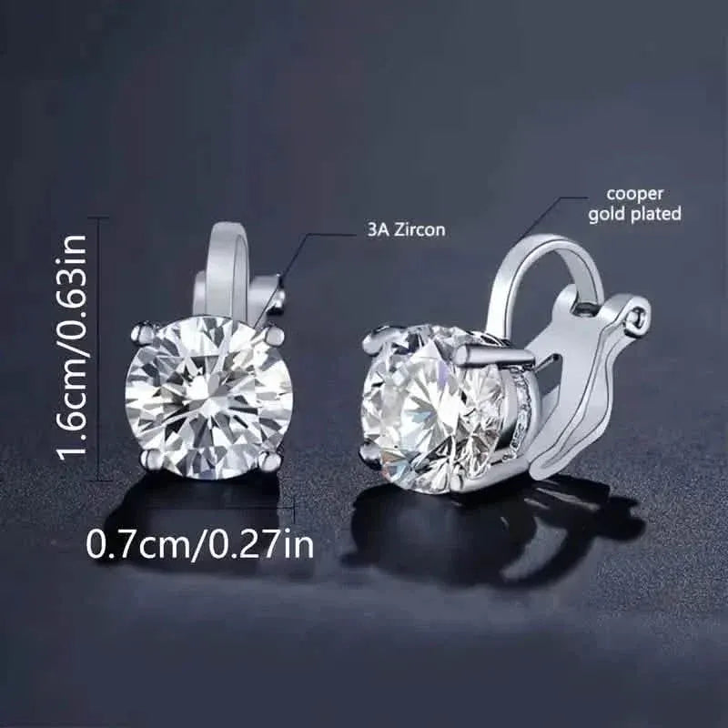 Sparkling Round Perforated Women's Earrings - A-1 Thread Vault