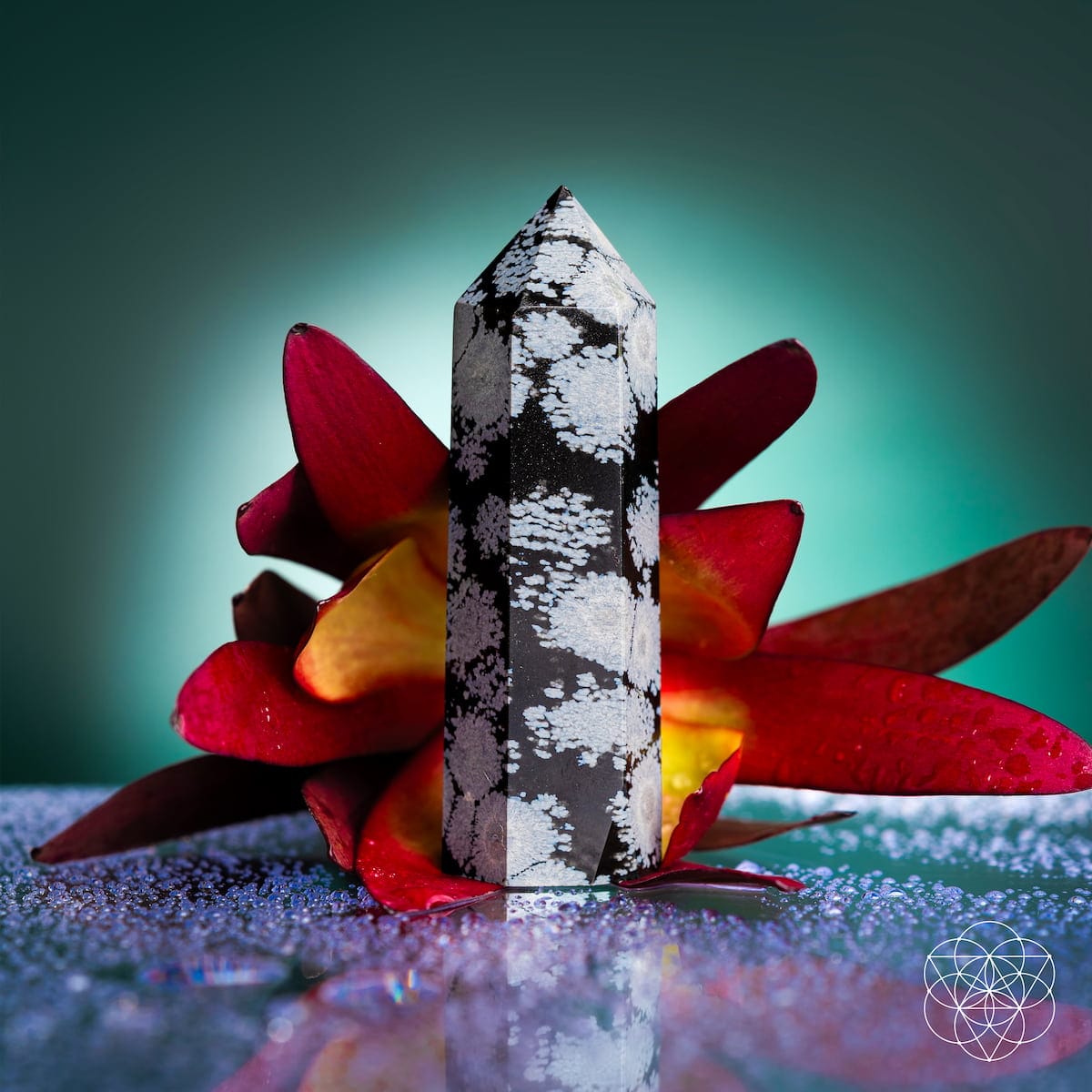 Spiritual Bodyguard - Snowflake Obsidian Point - A-1 Thread Vault