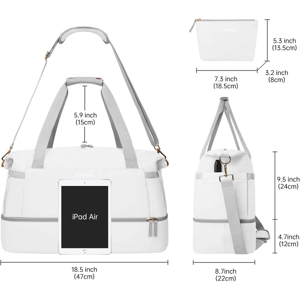 Sports Travel Duffel Bag with USB Charging Port - A-1 Thread Vault