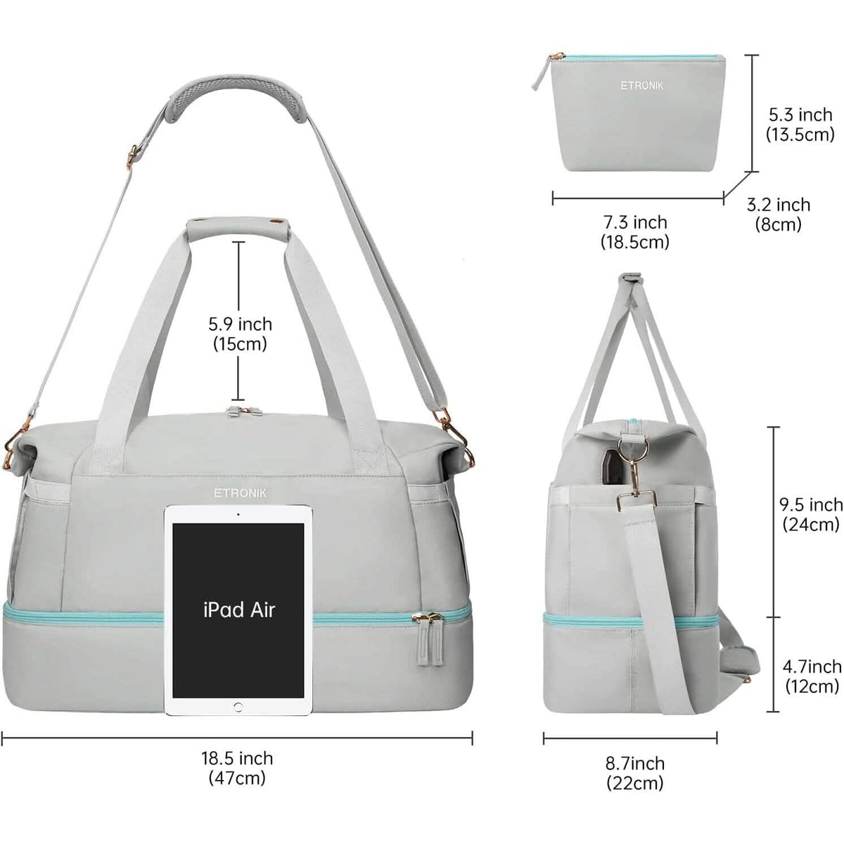 Sports Travel Duffel Bag with USB Charging Port - A-1 Thread Vault