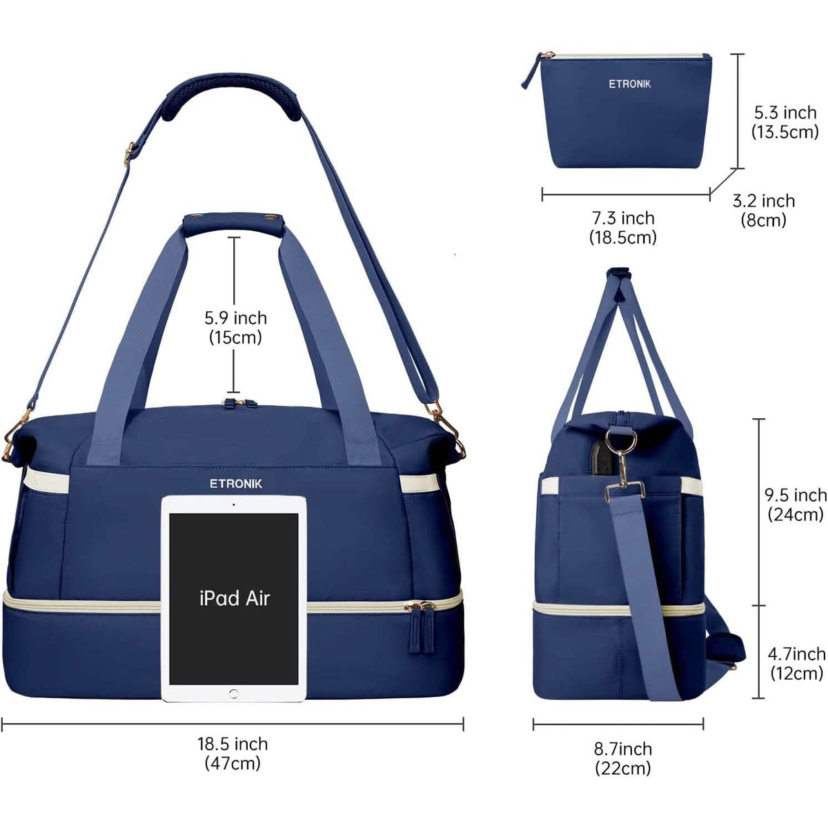 Sports Travel Duffel Bag with USB Charging Port - A-1 Thread Vault