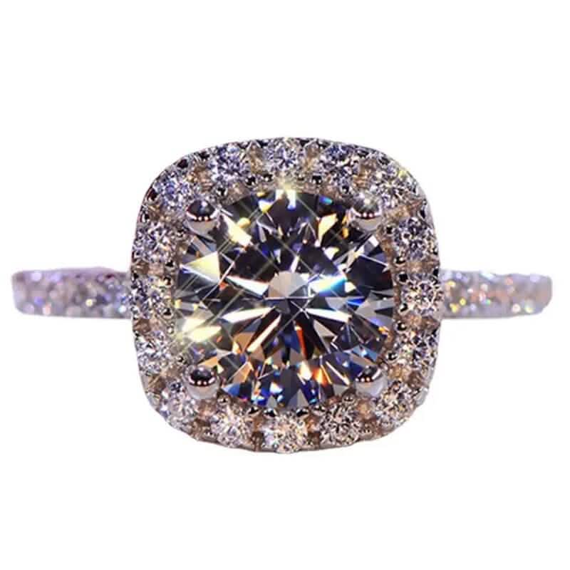 Square Artificial Diamond Ring - A-1 Thread Vault