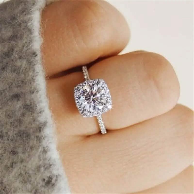 Square Artificial Diamond Ring - A-1 Thread Vault