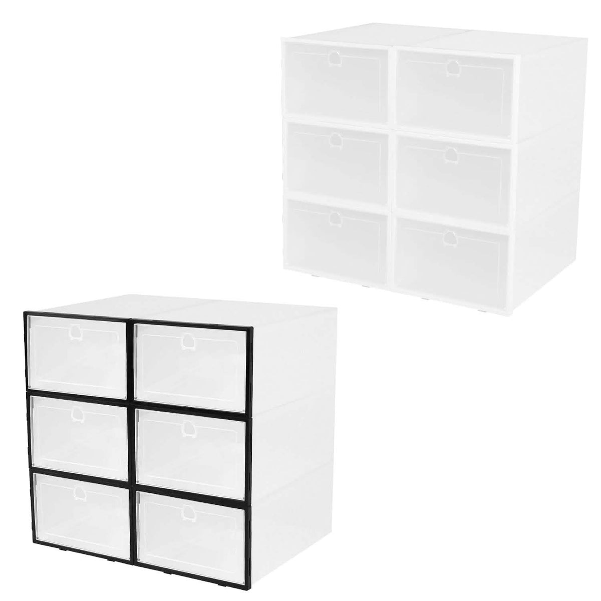 Stackable Shoe Storage Bin Transparent Dustproof - A-1 Thread Vault