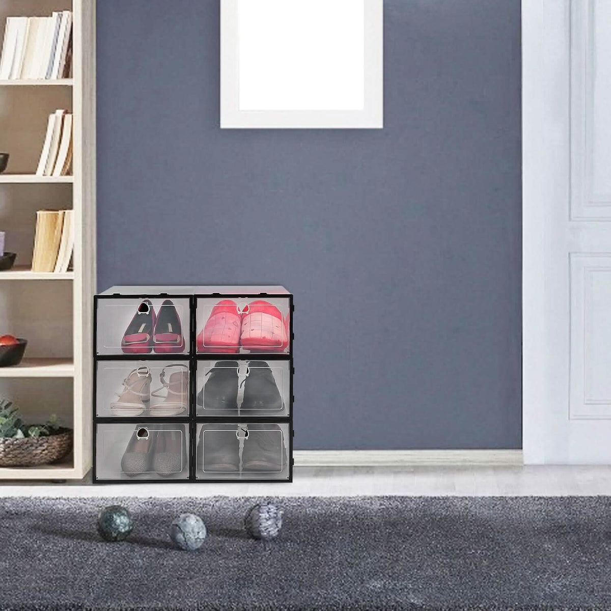Stackable Shoe Storage Bin Transparent Dustproof - A-1 Thread Vault