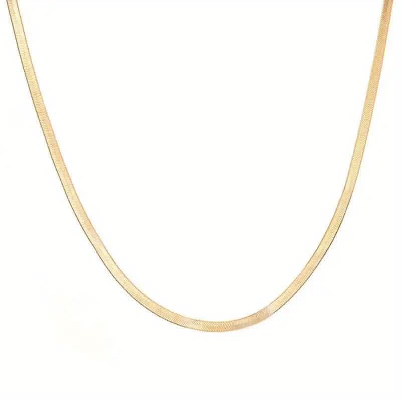 Stainless Steel Blade Unisex Flat Snake Clavicle Chain - A-1 Thread Vault
