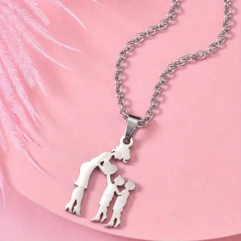 Stainless Steel Heartfelt Mother-Daughter-Son Necklace - A-1 Thread Vault