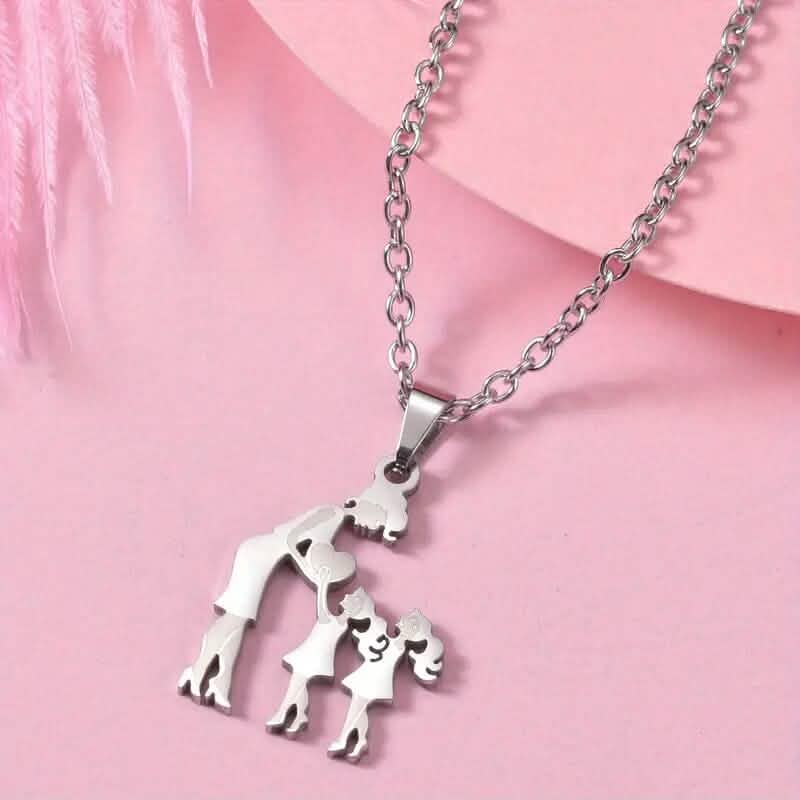 Stainless Steel Heartfelt Mother-Daughter-Son Necklace - A-1 Thread Vault