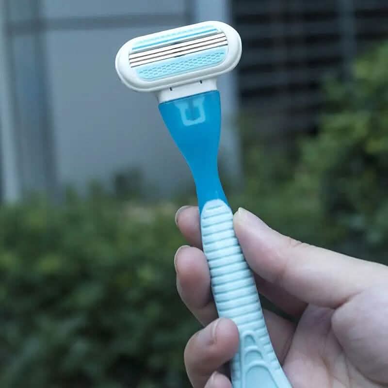 Stainless Steel Women's Hair Razor with 8 Replacement Blades - A-1 Thread Vault