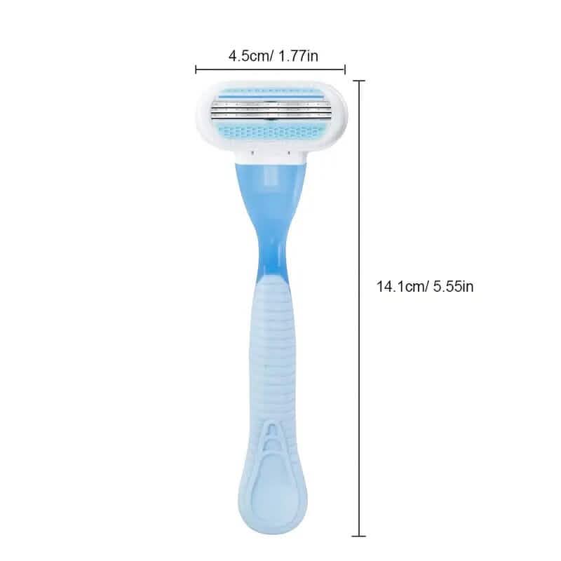 Stainless Steel Women's Hair Razor with 8 Replacement Blades - A-1 Thread Vault