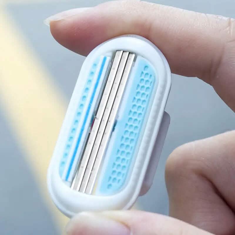 Stainless Steel Women's Hair Razor with 8 Replacement Blades - A-1 Thread Vault