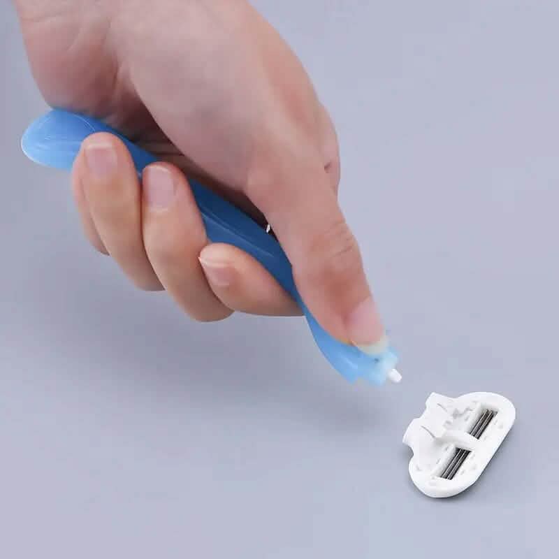 Stainless Steel Women's Hair Razor with 8 Replacement Blades - A-1 Thread Vault