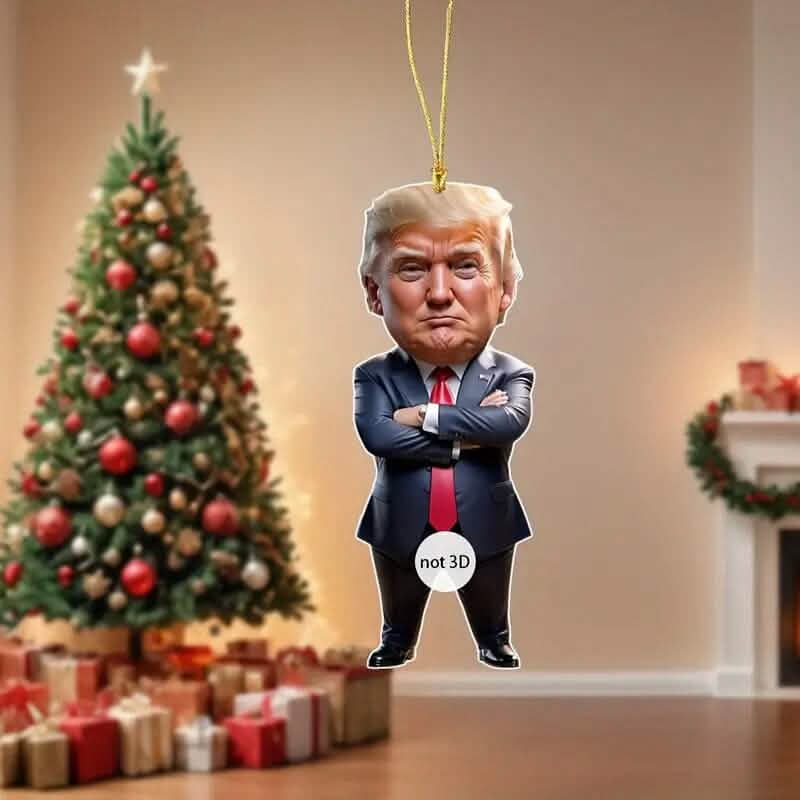 Standing Trump Acrylic Ornament Christmas Tree Hanging Decor - A-1 Thread Vault