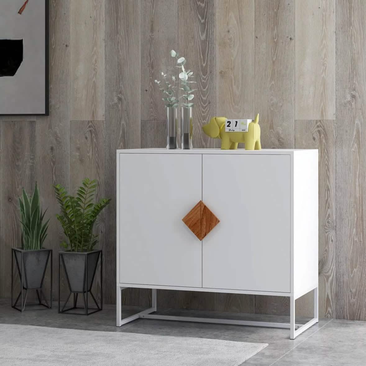 Storage Sideboard Cabinet White - A-1 Thread Vault