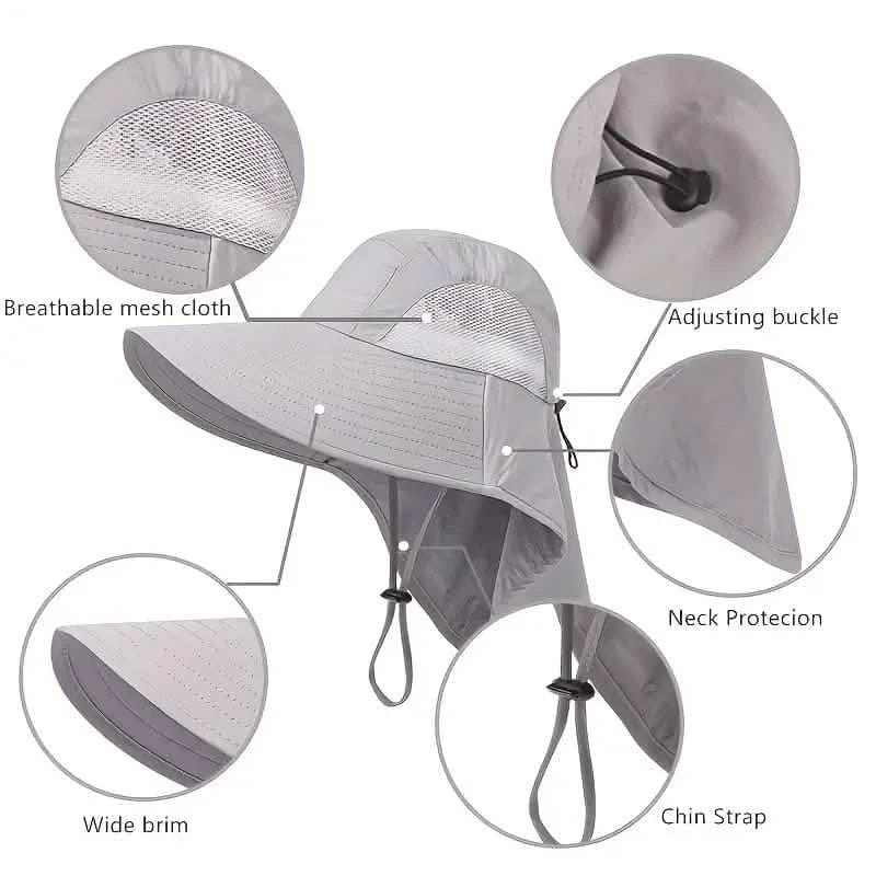 Summer Beach Neck Sunscreen Hat - A-1 Thread Vault