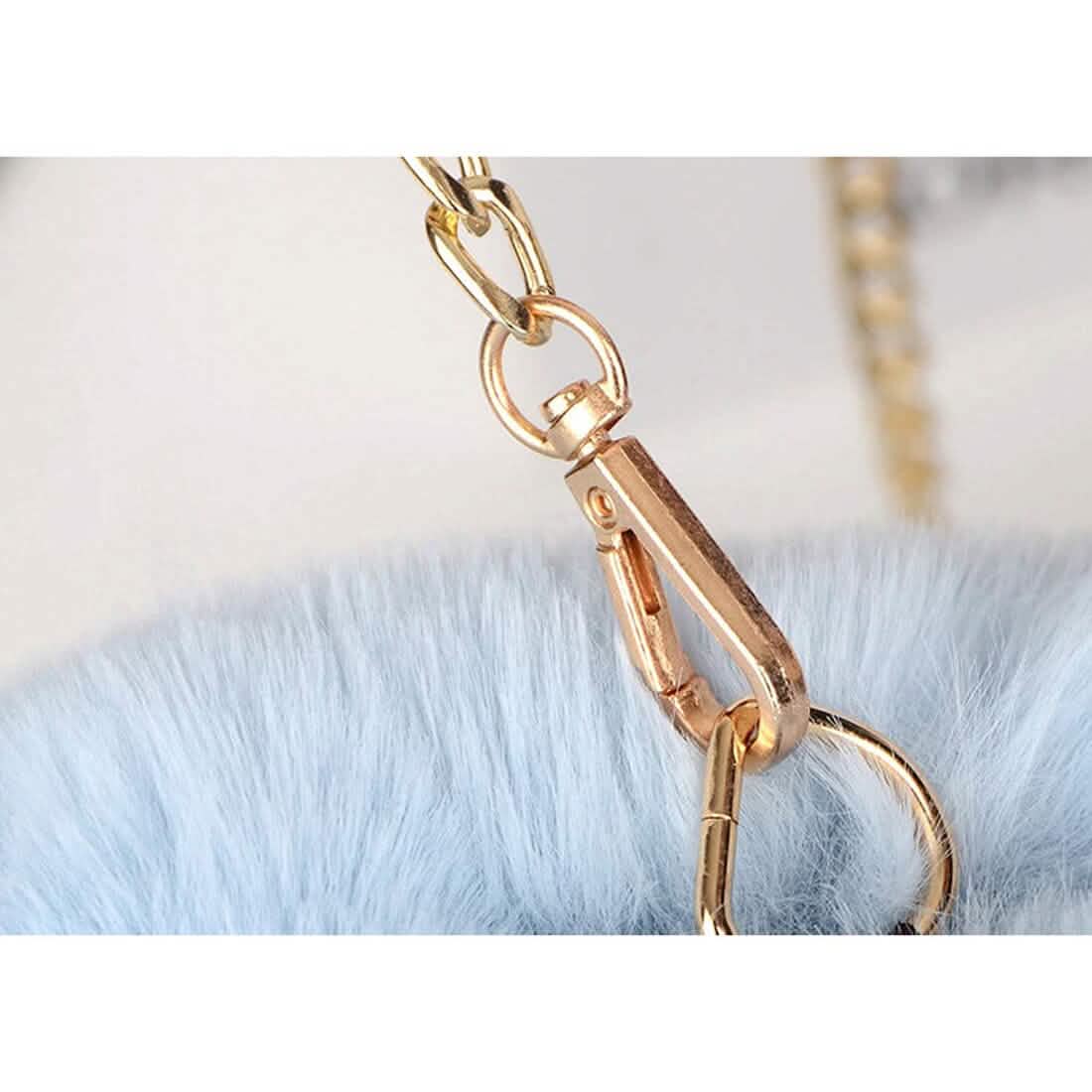 Super Cute Faux Fur Women's Handbag Bear Head Animal - A-1 Thread Vault