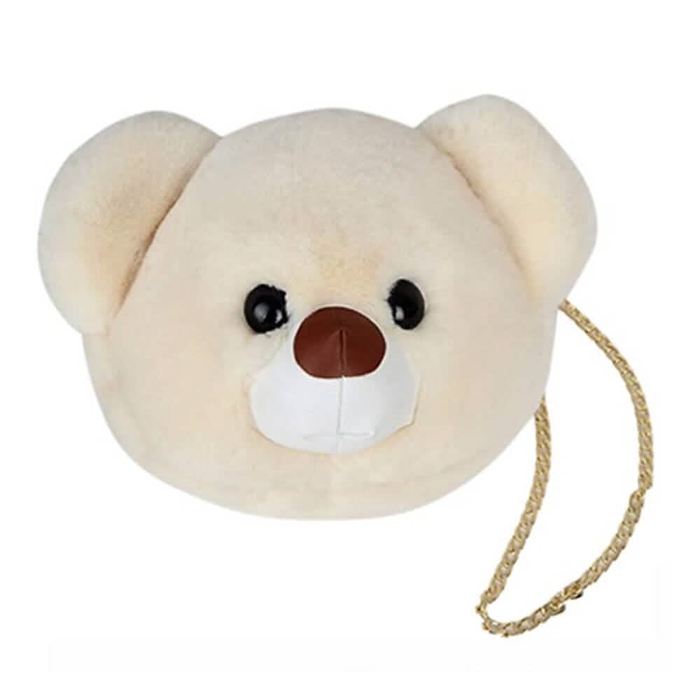 Super Cute Faux Fur Women's Handbag Bear Head Animal - A-1 Thread Vault