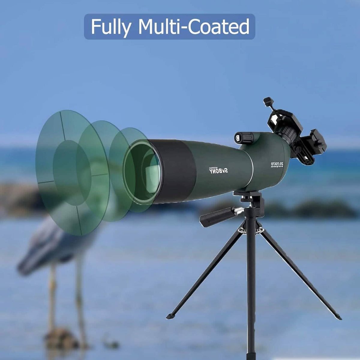 SVBONY SV28 25-75x70 Spotting Scopes with Tripod (Refurbished) - A-1 Thread Vault