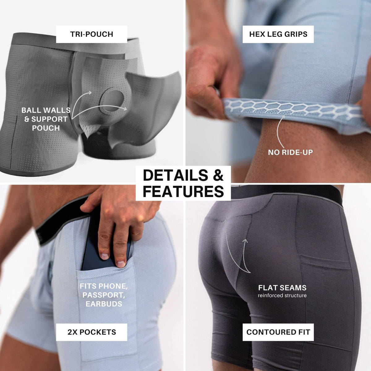 SVBPIMA TRI-POUCH™ BOXERS - PIMA COTTON - A-1 Thread Vault