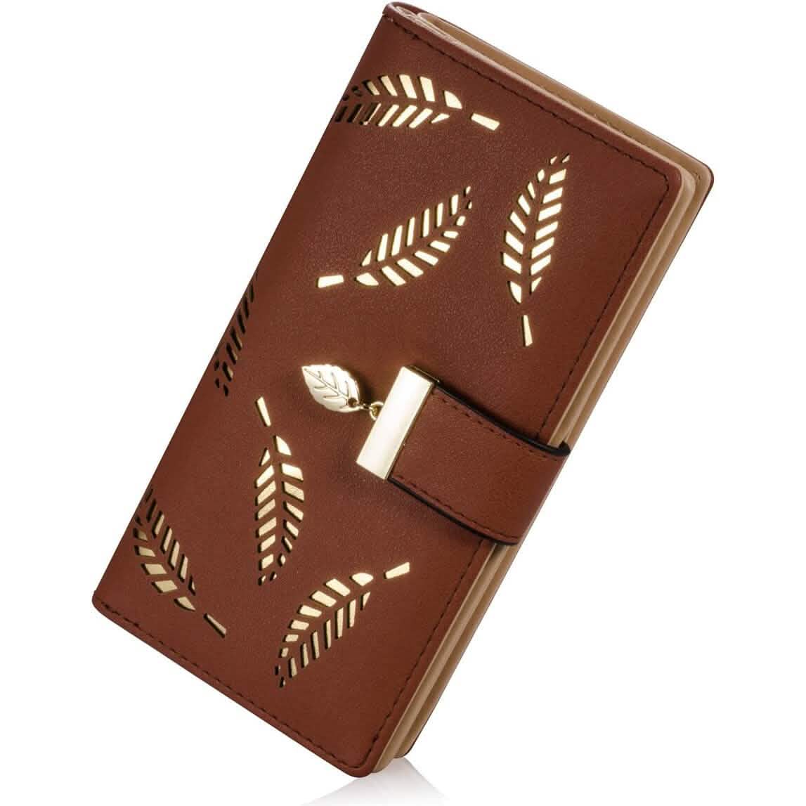 Sweet Cute Women's Long Leaf Bifold Wallet - A-1 Thread Vault