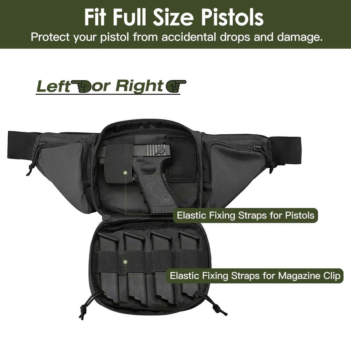 Tactical Fanny Pack Concealed Carry Bag for Men - A-1 Thread Vault